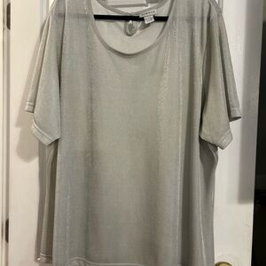 Avenue Metallic Silver Top
